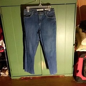 Jones NY blue jeans with straight leg.